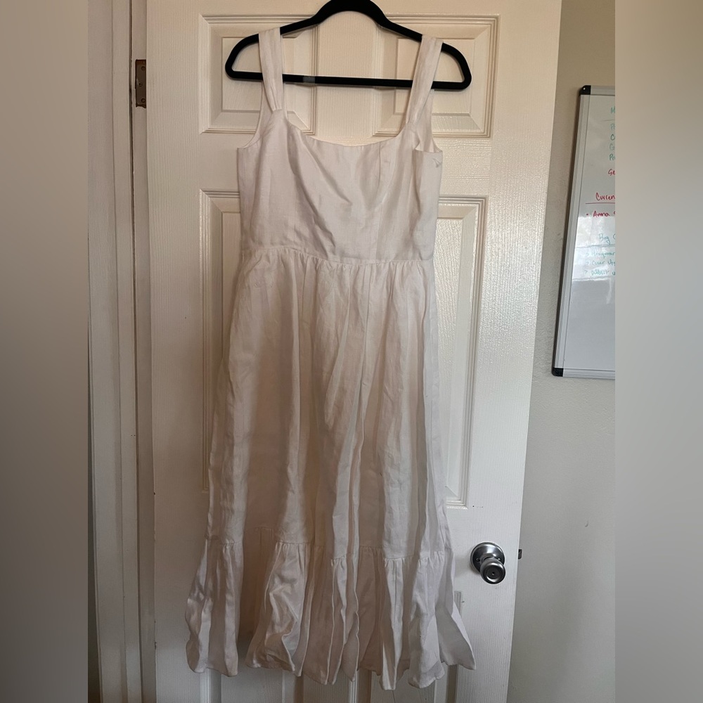 Reformation White Square-Neck Midi Dress - Picture 4 of 4